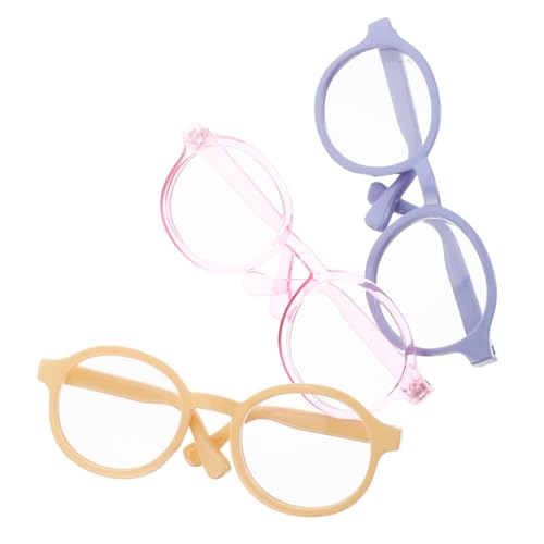 TOYANDONA 3St Puppenbrille Spielzeugbrille Accessoires für Puppen Party Zubehör Puppen Brillen Dekoration Teile & Zubehör Mini-Brille Miniaturbrille Puppe verkleiden Sich Brillen Plastik von TOYANDONA