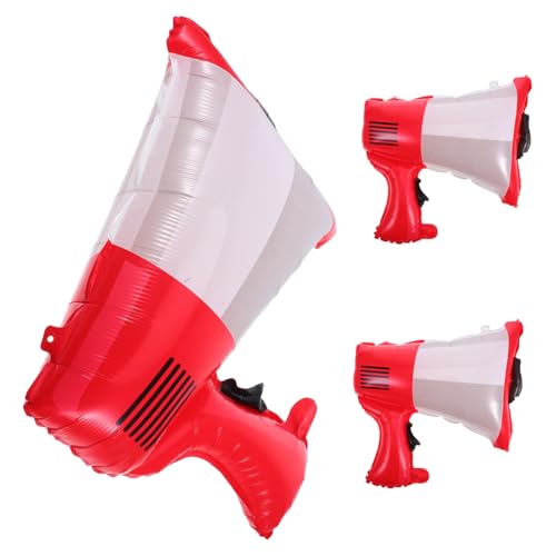 TOYANDONA 3Stücke Megafon Luftballons Folienballons für Kindergeburtstag Party Dekoration Thema Partygeschenke für Kleine Feuerwehrfans von TOYANDONA