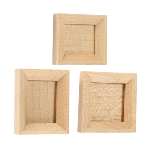TOYANDONA 3st Miniatur-fotorahmen-Ornamente Mini-fotorahmen Mini-bilderrahmen Puppenhaus-miniaturen Puppenhausdekoration Miniatur-displayständer Mini-puppenhausmöbel Khaki Holz TOYANDONA 3st Miniatur-fotorahmen-Ornamente Mini-fotorahmen Mini-bilderrahmen Puppenhaus-miniaturen Puppenhausdekoration Miniatur-displayständer Mini-puppenhausmöbel Khaki Holz von TOYANDONA