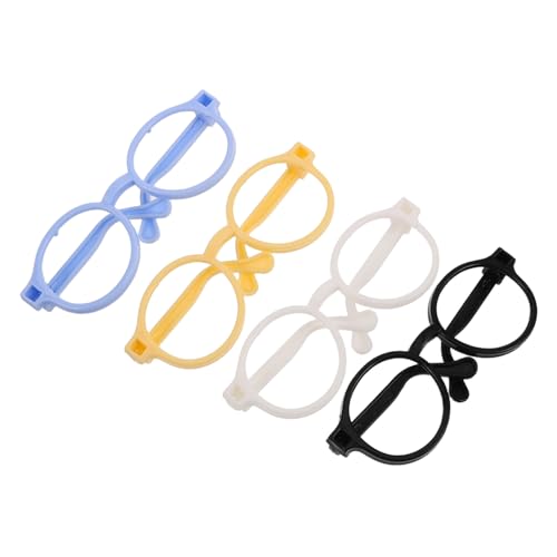 TOYANDONA Puppen-anziehzubehör 4er-Set Mini-brillenrahmen Stilvolle Brillen Für Jungen Und Mädchen Spielzeug von TOYANDONA