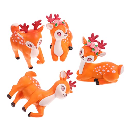 TOYANDONA 4 Sätze Mikro-landschaftsverzierung Autoverzierung Tierstatuen Miniaturen Hirsch Dekorationen Selber Basteln Figur Reh Desktop-tierdekor Bausatz Pvc 4 Stück * 4 TOYANDONA 4 Sätze Mikro-landschaftsverzierung Autoverzierung Tierstatuen Miniaturen Hirsch Dekorationen Selber Basteln Figur Reh Desktop-tierdekor Bausatz Pvc 4 Stück * 4 von TOYANDONA