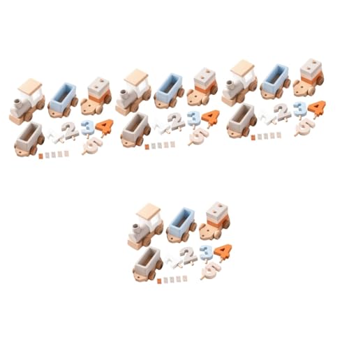 TOYANDONA 4 Sätze Zug holzspielzeug für Lernspielzeug kinderknallzeug birthday present Zugset Kinderspielzeug pädagogisches hölzern Light Brown TOYANDONA 4 Sätze Zug holzspielzeug für Lernspielzeug kinderknallzeug birthday present Zugset Kinderspielzeug pädagogisches hölzern Light Brown von TOYANDONA