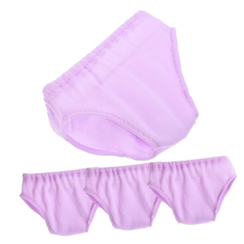 TOYANDONA 4 Stück 18-Zoll-Puppenhöschen Zubehör klein realistisch puppenkleidung Puppen Kleidung Puppenspiel Puppenbekleidung für Puppen Höschen Stoff Violett von TOYANDONA