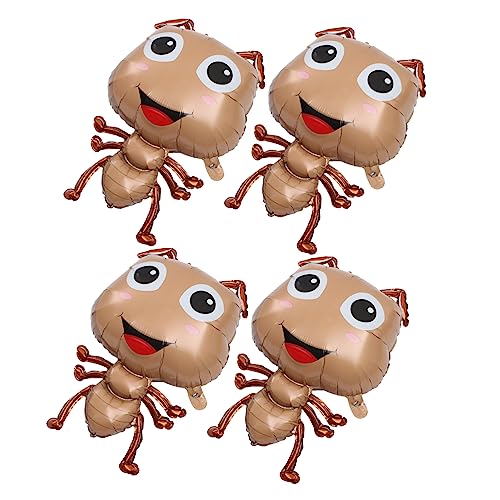TOYANDONA 4 Stück Ameisenballon Karikatur Helium Aufblasbare Tiere Ballon Tierballons Party Zahlenballons Blau Geburtstagsfeier Luftballons Für Feiertagsballons Brown Aluminiumfolie von TOYANDONA