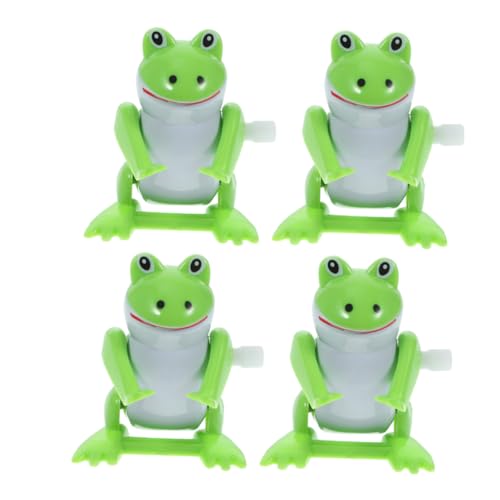 TOYANDONA 4 Stück Aufzieh Frosch Niedliche Kleine Tierfiguren Interaktives Party mitgebsel Lernbelohnung Handliche Miniaturen für Drinnen und Draußen von TOYANDONA