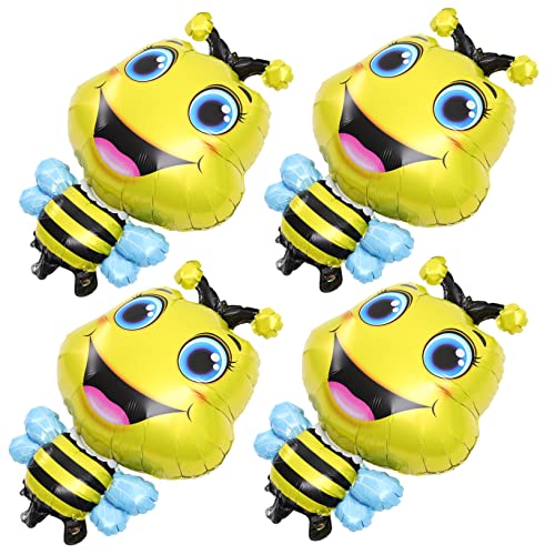 TOYANDONA 4 Stück Bienenballon Luftballon Dekoration Karikatur Hochzeitsfest Partyballons Dschungelballon ballonie kidsballonie folienballon aufblasbare Tiere Aluminiumfolie Yellow TOYANDONA 4 Stück Bienenballon Luftballon Dekoration Karikatur Hochzeitsfest Partyballons Dschungelballon ballonie kidsballonie folienballon aufblasbare Tiere Aluminiumfolie Yellow von TOYANDONA