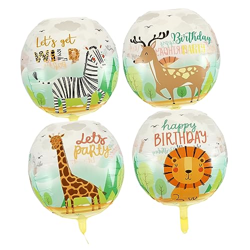 TOYANDONA 4 Stück Dschungel -Tierballon Luftballons Dusche Partyballons Dekorationen Ballondekorationen Dschungelthema-Babypartydekorationen tierische Partyballons Dschungelballon -Nylon TOYANDONA 4 Stück Dschungel -Tierballon Luftballons Dusche Partyballons Dekorationen Ballondekorationen Dschungelthema-Babypartydekorationen tierische Partyballons Dschungelballon -Nylon von TOYANDONA