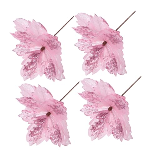 TOYANDONA 4stücke Künstliche Weihnachtssterne Aus Stoff Und Pailletten Weihnachtsblumenstiele Für Tischdekorationen Girlanden Und Christbaumschmuck Wiederverwendbar Für Weihnachtsfeiern TOYANDONA 4stücke Künstliche Weihnachtssterne Aus Stoff Und Pailletten Weihnachtsblumenstiele Für Tischdekorationen Girlanden Und Christbaumschmuck Wiederverwendbar Für Weihnachtsfeiern von TOYANDONA
