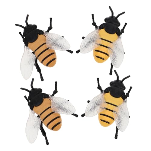 TOYANDONA 4 Stück Mechanische Bienen Wind-up Spielzeuge Realistische Hüpfen Insektenfiguren für Erwachsene Halloween Party Mitgebsel Kreative Bastelideen von TOYANDONA