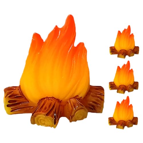 TOYANDONA Miniatur-Lagerfeuer-Feuer- 4-teiliges Set Mit Künstlichen Flammen Für Halloween-Party-Dekorationen von TOYANDONA