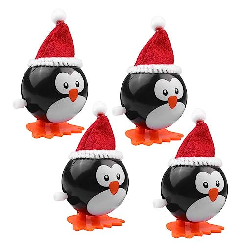 TOYANDONA 4 Stück Teiliges Aufziehspielzeug für Weihnachts Pinguin mit Hut aus Hochwertigem Langlebig und Gesund als und Weihnachts Mitgebsel TOYANDONA 4 Stück Teiliges Aufziehspielzeug für Weihnachts Pinguin mit Hut aus Hochwertigem Langlebig und Gesund als und Weihnachts Mitgebsel von TOYANDONA