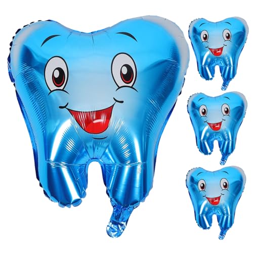 TOYANDONA 4 Stück Teiliges Shower Luftballon Zahnform Aluminiumfolie Cartoon Babyzähne Langlebige Partydekoration für Wand Tür Fenster Festliche Atmosphäre für Babyparty und Geburtstag TOYANDONA 4 Stück Teiliges Shower Luftballon Zahnform Aluminiumfolie Cartoon Babyzähne Langlebige Partydekoration für Wand Tür Fenster Festliche Atmosphäre für Babyparty und Geburtstag von TOYANDONA