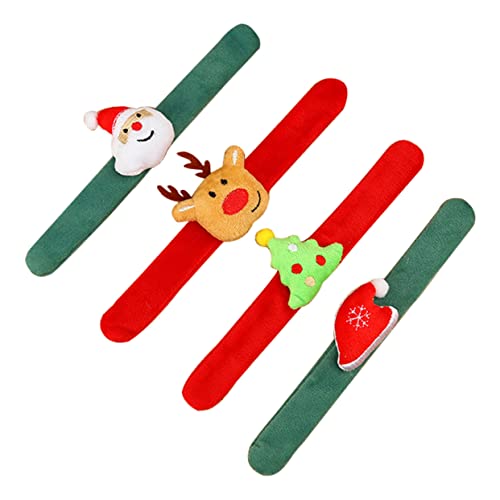 TOYANDONA 4 Stück Weihnachtsklatschkreis Santa-slap-band Weihnachten Weihnachtsarmband Urlaubs-snap-armband Weihnachtsstrumpffüller Weihnachtsdekoration Weihnachtshandbänder Stoff TOYANDONA 4 Stück Weihnachtsklatschkreis Santa-slap-band Weihnachten Weihnachtsarmband Urlaubs-snap-armband Weihnachtsstrumpffüller Weihnachtsdekoration Weihnachtshandbänder Stoff von TOYANDONA