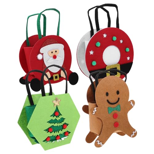 TOYANDONA 4 Stück Weihnachtsfilztaschen Tragetaschen Für Partys Dekorativer Filz-süßigkeitenhalter Festliche Geschenktüten Tragbar Schickes Design TOYANDONA 4 Stück Weihnachtsfilztaschen Tragetaschen Für Partys Dekorativer Filz-süßigkeitenhalter Festliche Geschenktüten Tragbar Schickes Design von TOYANDONA
