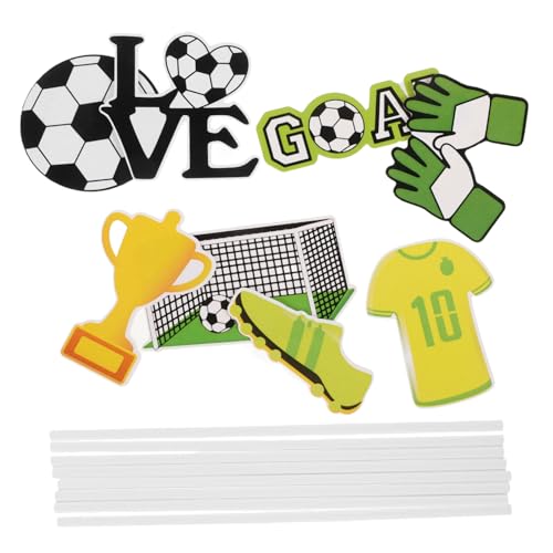 TOYANDONA 40 Stück Fußball Cupcake Topper Sport Tortendeko für Geburtstagsfeiern Babypartys Fußballfans Interaktive Muffin Topper mit Fußballhandschuhen und Pokalen TOYANDONA 40 Stück Fußball Cupcake Topper Sport Tortendeko für Geburtstagsfeiern Babypartys Fußballfans Interaktive Muffin Topper mit Fußballhandschuhen und Pokalen von TOYANDONA