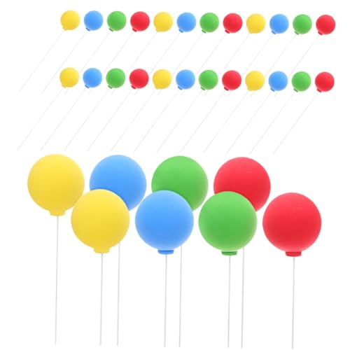 TOYANDONA 40 Stück Teiliges Mini Ballon Cake Topper aus Farbigem Runde Cupcake Picks für Geburtstagstorten Vielseitige Kuchen und Dessertdeko Langlebig und Einfach zu Befestigen TOYANDONA 40 Stück Teiliges Mini Ballon Cake Topper aus Farbigem Runde Cupcake Picks für Geburtstagstorten Vielseitige Kuchen und Dessertdeko Langlebig und Einfach zu Befestigen von TOYANDONA