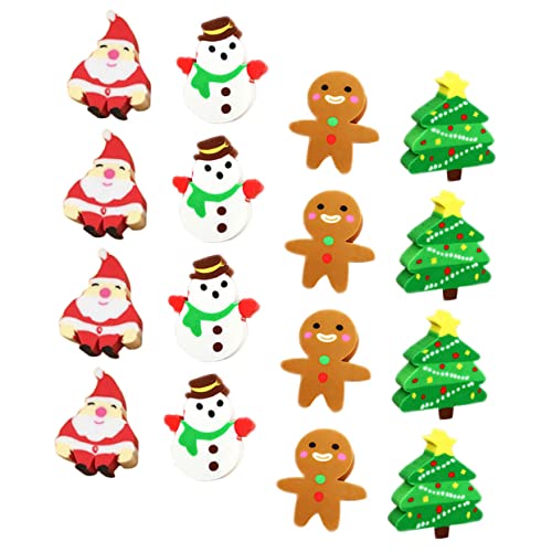 TOYANDONA 40 Stück Teiliges Radiergummis für Mini Radierer Schulzubehör Leicht Tragbar zum Zeichnen und Schreiben Geeignet für Schüler und Büro Weihnachtsbaum Design als und Lernhilfe von TOYANDONA