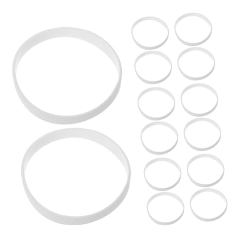 TOYANDONA 40 Stück Weiße Silikonarmbänder Elastische Dehnbare Silikon-wristbands Glatte Gummiarmbänder für Sport Partygeschenke Unisex-armbänder für Erwachsene von TOYANDONA