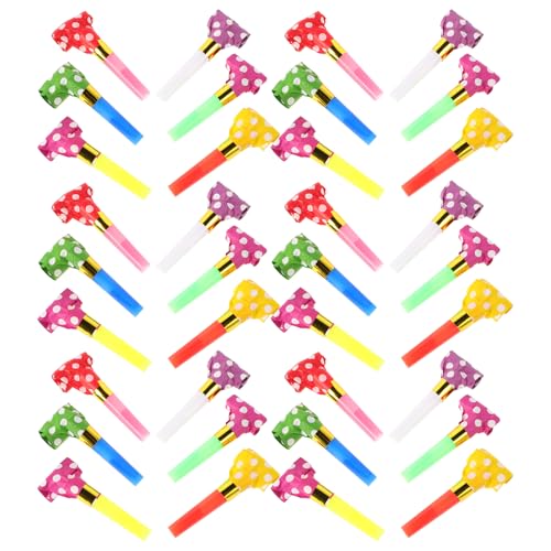 TOYANDONA 40Stücke Pack Partygebläse für Lustige Geburtstagspfeifen Sicher und Leicht zu Bedienen für Kinderpartys und Neujahrsfeiern Farbenfrohes Design für Mehr Spaß von TOYANDONA