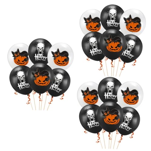 TOYANDONA 45 Stk Halloween Augapfel Spielzeug Dekorative Luftballons Kürbis-suppenschalen Ballonsäulen-kit Leicht Zu Blasende Luftballons Kreative Luftballons Turban Skelett Kürbislaterne von TOYANDONA