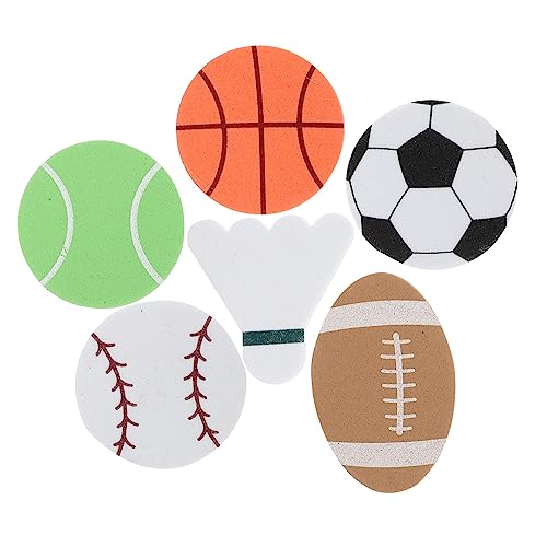 TOYANDONA 4Er-Packung Schaumstoffaufkleber Wand polsterung bastelzeug Basketball Sticker Basketball Aufkleber Badminton Aufkleber Fußball-Schaumaufkleber Baseball-Aufkleber aus Schaumstoff TOYANDONA 4Er-Packung Schaumstoffaufkleber Wand polsterung bastelzeug Basketball Sticker Basketball Aufkleber Badminton Aufkleber Fußball-Schaumaufkleber Baseball-Aufkleber aus Schaumstoff von TOYANDONA