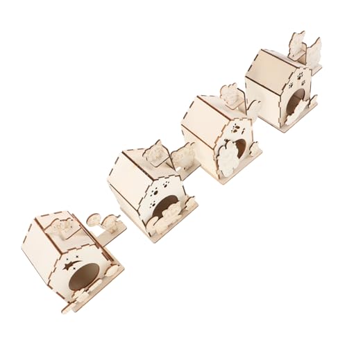 TOYANDONA 4Stücke DIY Vogelhaus Bausatz für Teiliges Holz Nistkasten Set zum Bemalen Kreatives Graffiti Fantasie und Familieninteraktion Puzzle Zusammenbau für Kleine TOYANDONA 4Stücke DIY Vogelhaus Bausatz für Teiliges Holz Nistkasten Set zum Bemalen Kreatives Graffiti Fantasie und Familieninteraktion Puzzle Zusammenbau für Kleine von TOYANDONA