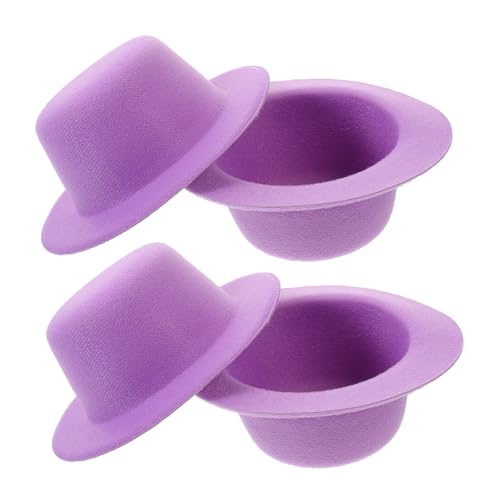 TOYANDONA 4stücke Mini Formale Hüte Miniatur Hüte Kleine Festtagsmützen Für Schneemann Dekoration Kawaii Bastelzubehör Für Puppen Und Kreative Projekte von TOYANDONA