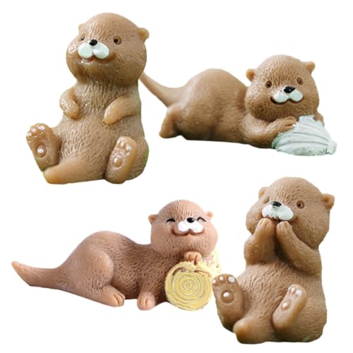 TOYANDONA 4stücke Miniatur Otter Statue Aus Kunstharz Klein Tier Form Dekoration Mikro Landschaft DIY Garten Balkon Auto Ornament TOYANDONA 4stücke Miniatur Otter Statue Aus Kunstharz Klein Tier Form Dekoration Mikro Landschaft DIY Garten Balkon Auto Ornament von TOYANDONA