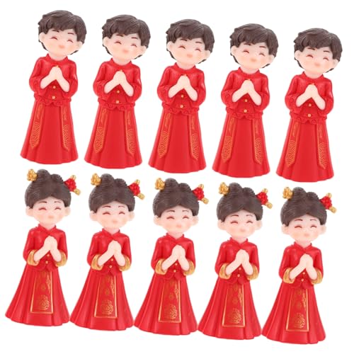 TOYANDONA 5 Paare Mikro-landschaftsdekoration Chinesische Hochzeitstorte Topper Chinesische Hochzeitsdekoration Couplets Hochzeitspaar Figur Pvc Rot TOYANDONA 5 Paare Mikro-landschaftsdekoration Chinesische Hochzeitstorte Topper Chinesische Hochzeitsdekoration Couplets Hochzeitspaar Figur Pvc Rot von TOYANDONA