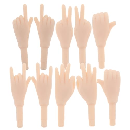 TOYANDONA 5 Paare Puppenhände Set Miniatur Plastik Hände mit Fingergelenken DIY Puppenbau Zubehör für Bjd Puppen Ersatzteile für Handwerk und Puppenherstellung TOYANDONA 5 Paare Puppenhände Set Miniatur Plastik Hände mit Fingergelenken DIY Puppenbau Zubehör für Bjd Puppen Ersatzteile für Handwerk und Puppenherstellung von TOYANDONA
