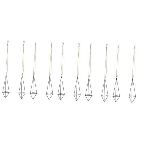TOYANDONA 5 Sätze Geometrische Pflanzenhänger Eisen Moderner Stil Für Luftpflanzen Und Kleine Pflanzen Für Balkon Und Wanddekoration Höhe Mit Juteseil 2 Stücke * 5 von TOYANDONA