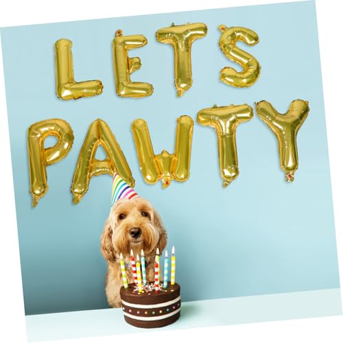 TOYANDONA 5 Sets Pfotenparty Dekoration Pawty Luftballons Haustier Geburtstagszubehör Welpengeburtstags Luftballons Welpen von TOYANDONA