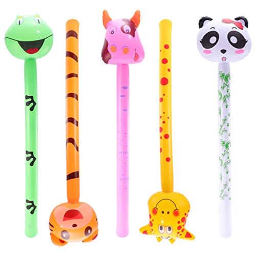 TOYANDONA 5 Stück Aufblasbarer Spielzeugtierstock luftballons Ballongas aufblasbare PVC-Spielzeuge aufblasbare tiere für party Aufblasbares Tier für Green von TOYANDONA
