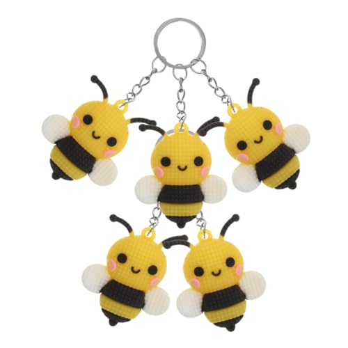 TOYANDONA 5 Stück Cartoon Biene Schlüsselanhänger aus Metall und PVC Süßer Hängender Schlüsselring für Taschen Rucksäcke Bienen motiv Partydeko und Geschenkidee TOYANDONA 5 Stück Cartoon Biene Schlüsselanhänger aus Metall und PVC Süßer Hängender Schlüsselring für Taschen Rucksäcke Bienen motiv Partydeko und Geschenkidee von TOYANDONA