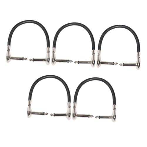 TOYANDONA 5 Stück Gitarrenkabel Rechtwinkliges Patchkabel Elbow Instrumentenkabel für Effektpedale Schwarz Klinke Klangklarheit Geräuschlos TOYANDONA 5 Stück Gitarrenkabel Rechtwinkliges Patchkabel Elbow Instrumentenkabel für Effektpedale Schwarz Klinke Klangklarheit Geräuschlos von TOYANDONA