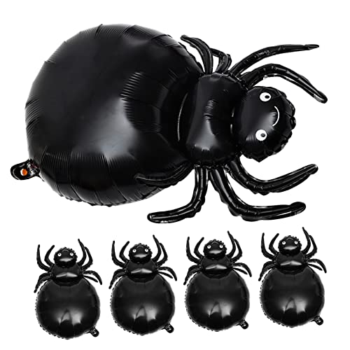 TOYANDONA 5 Stück Halloween Spinnenballons aus Aluminiumfolie Deko für Halloweenpartys Farbenfrohe Luftballons für Einzigartige Sorgen von TOYANDONA