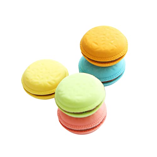 TOYANDONA 5 Stück Macaron Radiergummis Bunte Keksform Kreative Radiergummis für Schüler Schulbedarf Geschenkideen Klassenzimmer Belohnungen von TOYANDONA