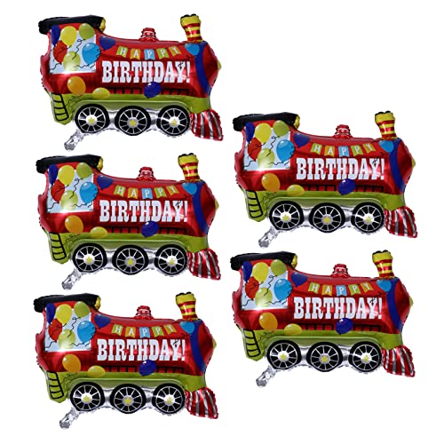 TOYANDONA 5 Stück Transportballon Fahrzeugballons Thema Auto Bauwagen-Ballon Dekorationen partyknaller luftballons luftballone Ballondekoration Festdekorationsballons Aluminiumfolie von TOYANDONA