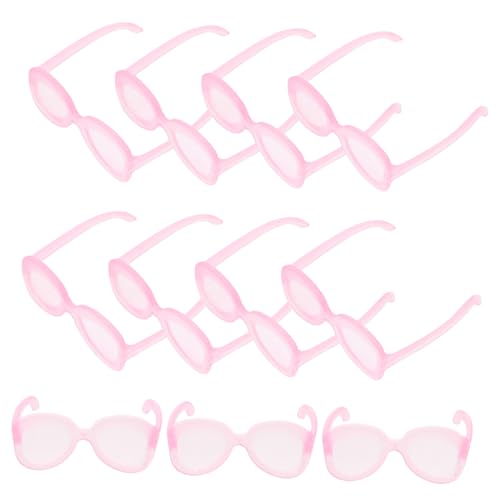 TOYANDONA 50 Stück Mini Puppen Sonnenbrillen aus Kunststoff Kleine DIY Accessoires für Puppenhaus Rosa Kunststoff Brillen Fotorequisite und Bastelzubehör Robust und Dekorativ von TOYANDONA
