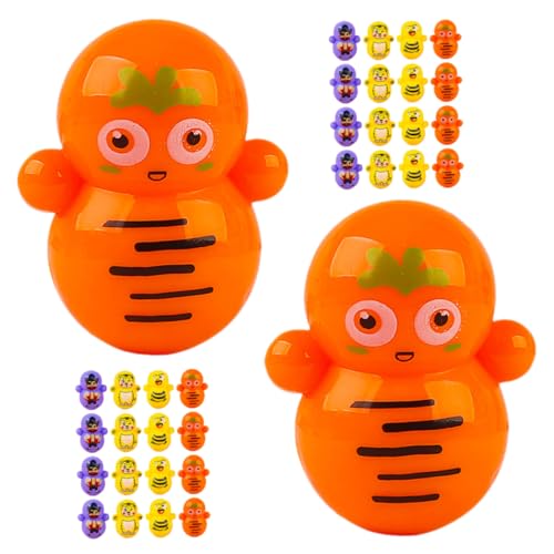 TOYANDONA 50 Stück Miniatur Cartoon Wackelpuppen aus Kunststoff Robuste Mini Wackelfiguren als Kindergeburtstags Mitgebsel Tischdeko und Lustige Spielzeuge für Jungen und Mädchen von TOYANDONA