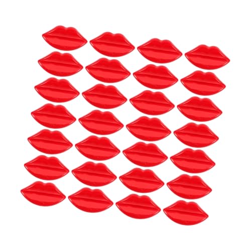 TOYANDONA 50 Stück Puppen Lippen Dekoration und Mundteile Bunte DIY Knöpfe für Puppen und Kleidung Einzigartige Mundknöpfe zur Kreativen Gestaltung von Puppengesichtern von TOYANDONA