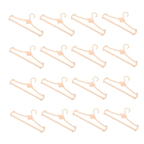 TOYANDONA 50 Stück Puppenaufhänger -Kleiderbügel Mini Haustierzubehör Puppen Kleidung Puppen Klamotten Kleidungsbügel für Puppen aus Kunststoff Puppenkleiderbügel aus Kunststoff Abs von TOYANDONA