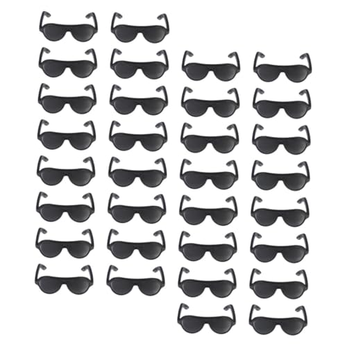 TOYANDONA 50 Stück Puppenbrille Zubehör Für Puppenkostüme Bastel- Mini Miniatur- Für Puppen Puppenhaus Brille Puppe Schwarze Minibrille Black Plastik TOYANDONA 50 Stück Puppenbrille Zubehör Für Puppenkostüme Bastel- Mini Miniatur- Für Puppen Puppenhaus Brille Puppe Schwarze Minibrille Black Plastik von TOYANDONA