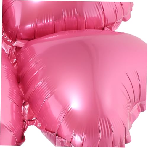 TOYANDONA 50 Stück Teiliges Aluminiumfolie Luftballons mit Vierblättrigem Kleeblatt und Herzform Pinke Partydeko für Geburtstage Hochzeiten Valentinstag Wiederverwendbar Leicht und Robust von TOYANDONA
