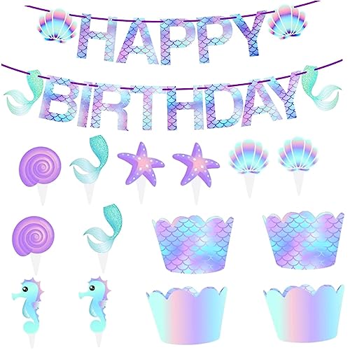 TOYANDONA Meerjungfrau Party Dekorationen 51pcs Meerjungfrau Kuchen Einsätze Geburtstag Kuchen Toers Set Hochzeit Cupcake Picks Papier Material TOYANDONA Meerjungfrau Party Dekorationen 51pcs Meerjungfrau Kuchen Einsätze Geburtstag Kuchen Toers Set Hochzeit Cupcake Picks Papier Material von TOYANDONA
