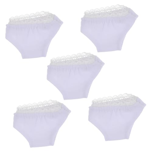 TOYANDONA 5St -Höschen Puppe Puppe Babypuppenkleidung Zubehör für Puppenunterwäsche Puppen Kleidung für puppenkleidung All-Match-Puppen-Slip Puppenhöschenverzierung Baumwolle Weiß TOYANDONA 5St -Höschen Puppe Puppe Babypuppenkleidung Zubehör für Puppenunterwäsche Puppen Kleidung für puppenkleidung All-Match-Puppen-Slip Puppenhöschenverzierung Baumwolle Weiß von TOYANDONA