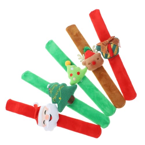 TOYANDONA 5St weihnachtsgeschenke weihnachtsmotiv santas baumweihnacht xmas tree Weihnachtsdekoration Weihnachtsfeier Armbänder Weihnachts-Slap-Ringe Ohrfeigenarmbänder zur Dekoration Plüsch TOYANDONA 5St weihnachtsgeschenke weihnachtsmotiv santas baumweihnacht xmas tree Weihnachtsdekoration Weihnachtsfeier Armbänder Weihnachts-Slap-Ringe Ohrfeigenarmbänder zur Dekoration Plüsch von TOYANDONA