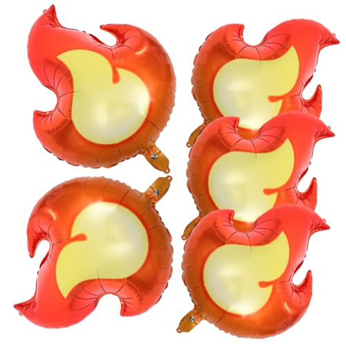 TOYANDONA Luftballons Set 5er Set Feuerwehr Flammenballons Folienballons Für Feuerwehr Themenparty Geburtstagsfeier Und Deko Perfekte Partyballons Für Jungen Und Kindergeburtstage Luftballons von TOYANDONA