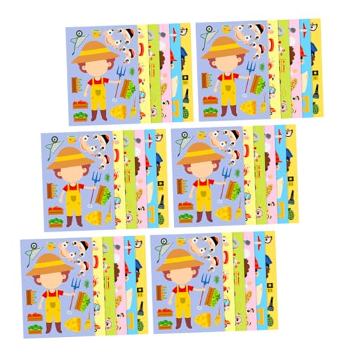 TOYANDONA 6 Sätze Berufspuzzle Sticker DIY Anzieh Puzzle mit Berufsmotiven Buntes Lernspiel für Schule Geburtstag Party Kreative Hand Auge Koordination TOYANDONA 6 Sätze Berufspuzzle Sticker DIY Anzieh Puzzle mit Berufsmotiven Buntes Lernspiel für Schule Geburtstag Party Kreative Hand Auge Koordination von TOYANDONA