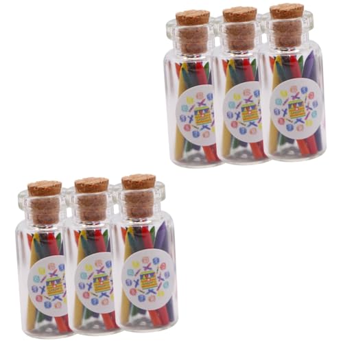 TOYANDONA 6 Sätze Wachsmalstifte Dekorative Flasche Puppenhaus Zubehör Landschafts Deko Kreative Modelle für DIY Projekte und Szenen von TOYANDONA